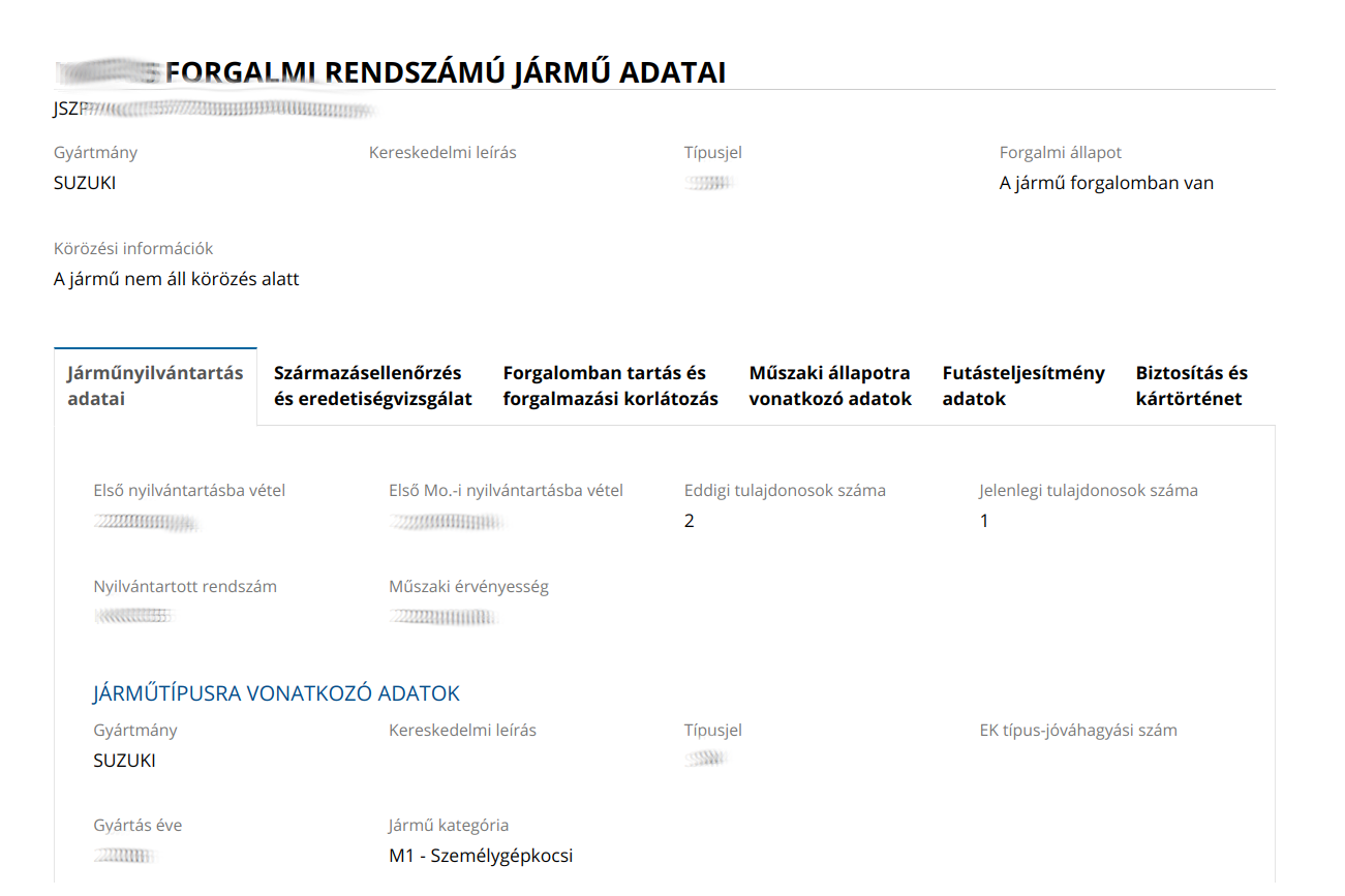 Jármű ellenőrzés képernyőkép